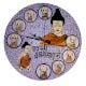 Handcrafted Lippan Art Buddha Wall Clock